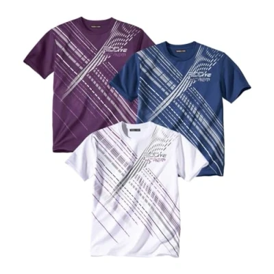 Abbildung von ATLAS FOR MEN 3er Pack Herren T Shirt mit Rundhalsausschnitt Männer Funktionsshirt Shirts Kurzarm Sportshirt In großen Größen erhältlich