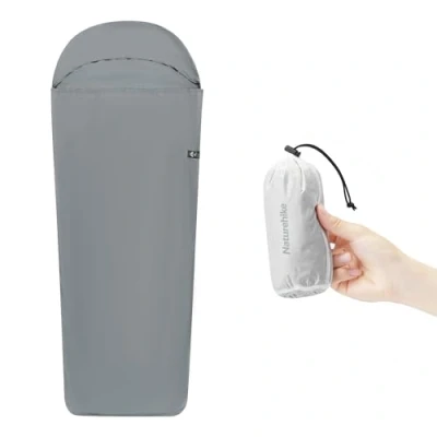 Abbildung von Naturehike Hüttenschlafsack Ultralight Schlafsack Liner nur 128g Reisedecke mit Small Pack Size Innenschlafsack für Backpacking, Hostels, Hütten Camping