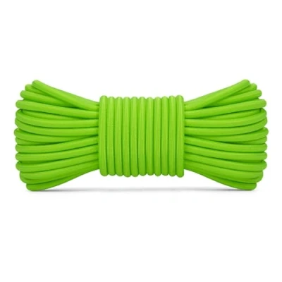 Abbildung von Abma Cord Gummiseil Expanderseil 4mm 10M Gummischnur UV Beständig Planenseil 100% Dehnung Spannseil für Plane, Anhängerplane, Sonnensegel, Zelte, Banner Neon Grün