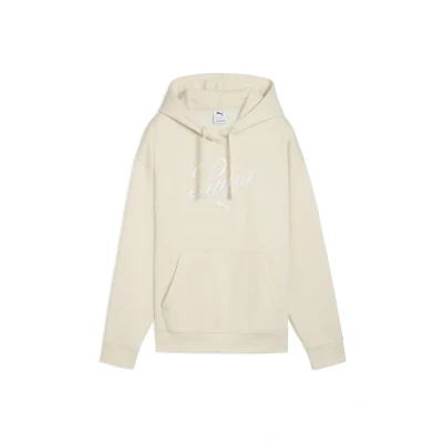 Abbildung von Puma Essentials Script Comfort Hoodie Damen Mit Plain Alpine Snow Größe: XL