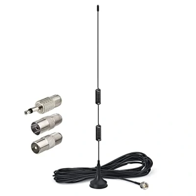 Abbildung von Bingfu DAB UKW FM Radio Antenne mit Magnetfuß 3M Verlängerungskabel Kompatibel Denon Pioneer Yamaha Marantz Sherwood Digitales Bluetooth Stereoempfänger Audio Vedio Heimkinoempfänger