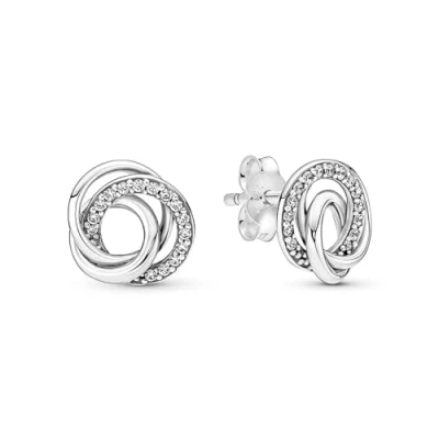 Abbildung von Pandora Family Always Encircled Ohrringe, Damen, Größe: One Size, Sterling silver