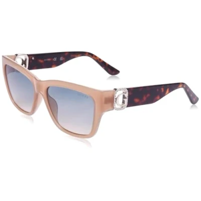 Abbildung von Guess Damen GU00105 57P Gläser SONNENBRILLEN Injiziert Beige Grün Quadratisch Normal Schattiert