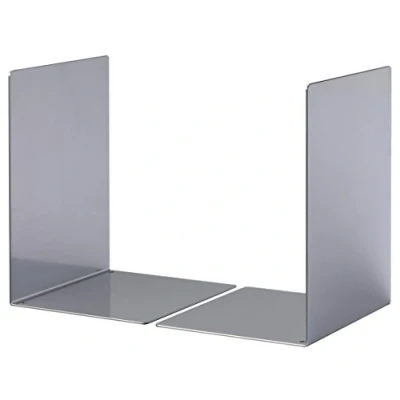 Abbildung von Durable Buchstütze Metall L, Set mit 2 Stück, silber, 324423
