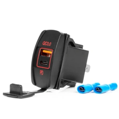 Abbildung von AMiO 04229 KFZ Ladekabel für Handys Quick Charge 3.0 2 mit Feuchtigkeitsschutz