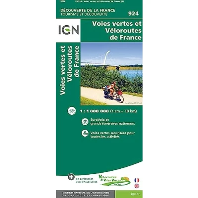 Abbildung von Voies Vertes et Véloroutes de France 1:1 000 000: Greenways and Cycle Routes of (Découverte la France, Band 924)