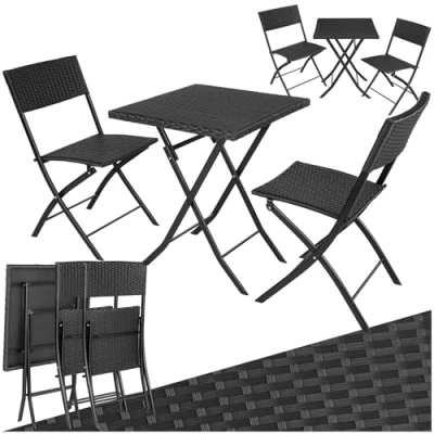 Abbildung von tectake Sitzgruppe Trevi, (Set, 3 tlg), Tisch und Stuhl Set