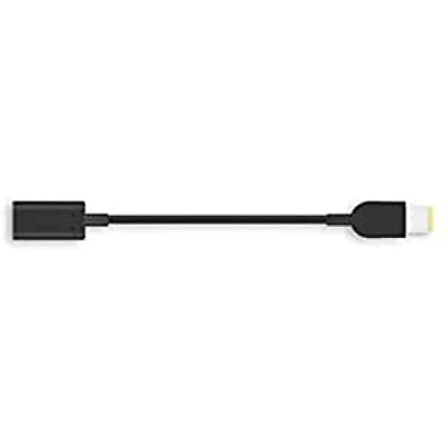 Abbildung von Lenovo 4X90U45346 USB C Kabeladapter Slim Tip schwarz Adapter für Kabel (USB C, Tip, Stecker/Buchse, 0,018 m, schwarz)
