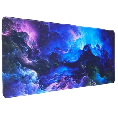 Abbildung von Hosimoln Gaming Mausmatte, Large Mouse Pad Größe 80x30CM Dicke3MM, Premium strukturiertes rutschfestes und wasserdichtes Computer Mousepad mit genähten Kanten für Gaming/Office/Home 80x30 Qicaiyun004