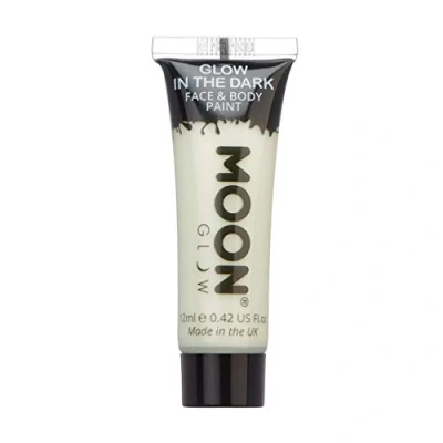 Abbildung von Moon Glow, im Dunkeln leuchtende Gesichts und Körperfarbe, phosphoreszierend, zum Leuchten aufladen (unsichtbar, 12 ml (1 Stück))
