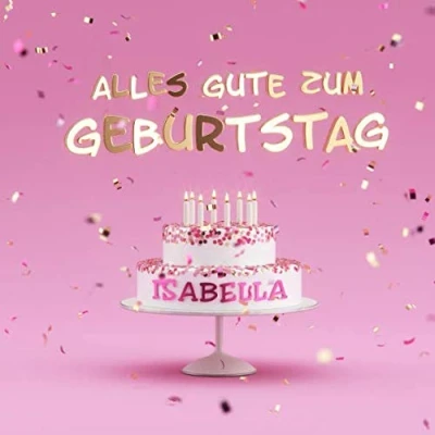 Abbildung von Alles Gute zum Geburtstag Isabella: Kindergeburtstag Gästebuch Eintragen von Mitteilungen, Bildern und Fotos Rosa Edition