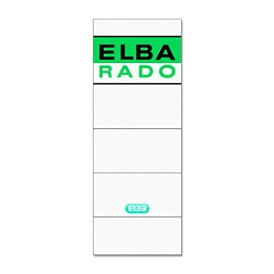 Abbildung von ELBA 100420955 Rückenschilder 10er Pack breit und kurz selbstklebend A5 weiß