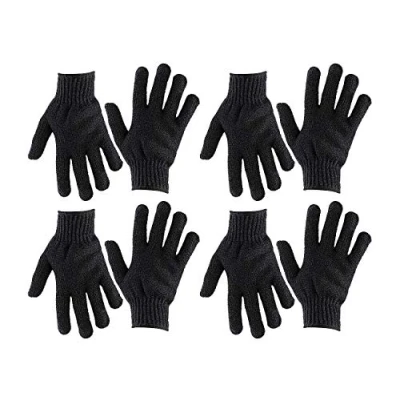 Abbildung von newgen medicals Körperpeeling Handschuhe: 4 Paar Peeling Handschuhe, Einheitsgröße (Körperpflege Hautpeeling Handschuhe)