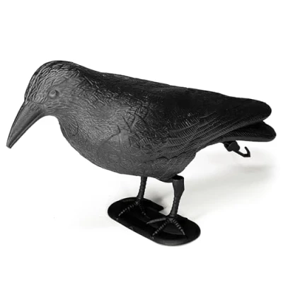 Abbildung von TAMS® Vogelschreck, Taubenabwehr Figuren, Realistisch &amp; Wetterfest, für Balkon und Garten (Sitzende Krähe)