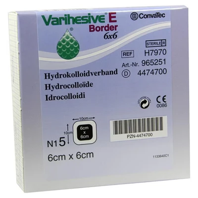 Abbildung von Varihesive E Border 6x6 cm Hkv hydroaktiv