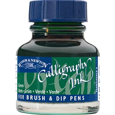 Abbildung von Winsor &amp; Newton 1010754 Drawing Inks Zeichentusche (für Kalligraphen, Illustratoren, Grafikern und Künstler wasserbeständige Tinte mit herrvorragender Transparenz) 30 ml Flasche flüssige indische tusche