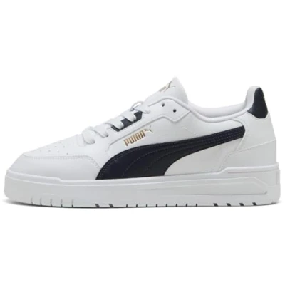 Abbildung von PUMA Unisex Shuffle Downtown Sneaker, Weiß, Marineblau, Gold, 42 EU