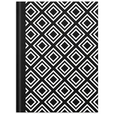 Abbildung von RNKVERLAG 46745 Notizbuch „black &amp; white Rhombus“ in DIN A5 dotted, mit 96 Blatt 70 g/m², 1 Stück