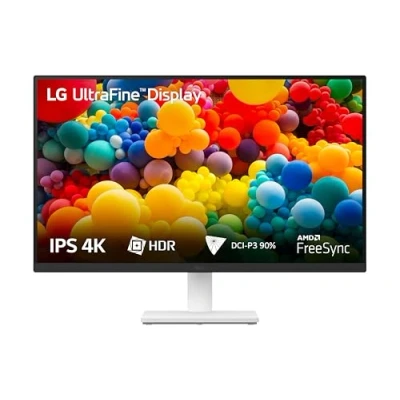 Abbildung von LG 27US500 W 4K UltraHD Monitor, 68,6 cm (27 Zoll), IPS, 3840 x 2160, HDMIx2 2.0, SuperResolution+, F Bewertung, 60 Hz, 5 ms, Weiß