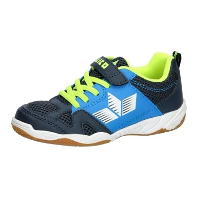 Abbildung von Lico Unisex Kinder Sport Vs Hallenturnschuhe, Marine/Blau/Lemon, 30 EU