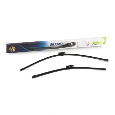 Abbildung von Scheibenwischer Valeo Silencio X.trm, Flat Blade Set 574377 vorne Rahmenlos Top Lock VOLVO: XC60 I, V60 V50, BMW: X5, X7, X6, LEXUS: RX IV
