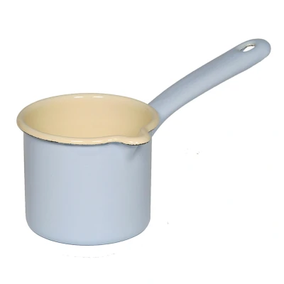 Abbildung von Riess Milchtopf Classic Pastell, Schnabeltopf mit Stiel 9 cm / 0,5 L blau Emaille