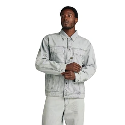 Abbildung von G Star Oversized Jeansjacke, Herren, Größe: Medium, Vintage akoya blue