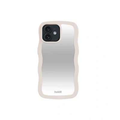 Abbildung von Holdit Wavy TPU Back Cover Beige/Spiegel Apple iPhone 13/14/15