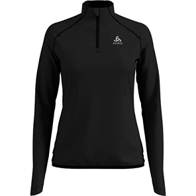 Abbildung von ODLO MID Layer 1/2 ZIP Berra Light Fleecepullover, Damen, Größe: Large, Black