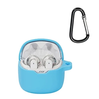 Abbildung von GIOPUEY Hülle Kompatibel mit JBL Tune Flex, Silikon Stoßfeste Schutzhülle, Ultradünn Case Cover, Kein Geruch, Blue