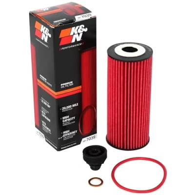 Abbildung von K&amp;N Ölfilter High Performance Series kompatibel mit: BMW, Mini (HP 7039), Rot