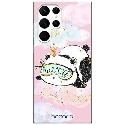 Abbildung von Babaco ERT Group Handyhülle für Samsung S22 Ultra Original und offiziell Lizenziertes Muster Panda 001 optimal an die Form des Handy angepasst, hülle aus TPU
