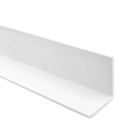 Abbildung von Quest Winkelprofil 27x27mm Kantenschutzwinkel Winkelleiste Eckenschutz PVC Kunststoff Ohne Klebeband 180cm, Weiß