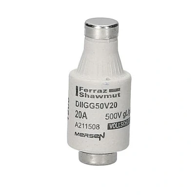 Abbildung von Mersen D Sicherungseinsatz DIIGG50V20 II, 20A blau 4086500000074