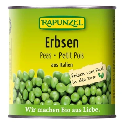 Abbildung von Rapunzel Erbsen in der Dose, 1er Pack Konserve (1 x 340g) Bio