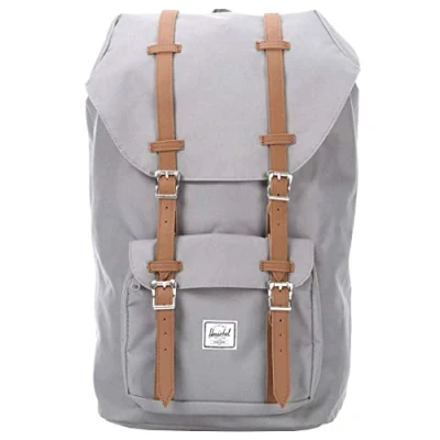 Abbildung von Herschel Little America Backpack, Grey/Tan Synthetic Leather Einheitsgröße, 10014 00006 OS