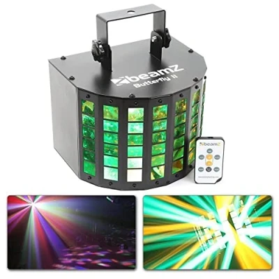 Abbildung von BeamZ Butterfly II Derby LED Strahler Mini Discolicht Aluminiumgehäuse