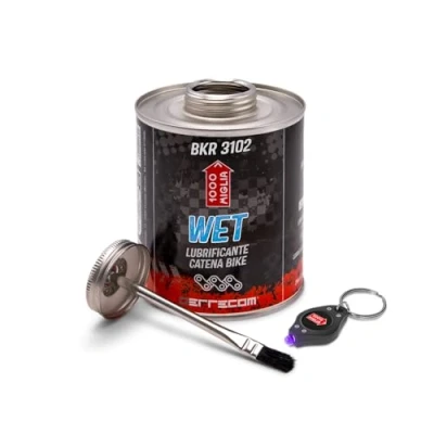 Abbildung von 1004 Miglia BKR 3102 Fahrradkette Schmiermittel Wet 900 ml, für Nasse, Feuchte und Schlammige Bedingungen, All In One mit Pinsel enthalten