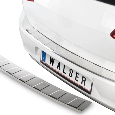 Abbildung von Walser Premium Ladekantenschutz kompatibel mit Skoda Octavia III (5E5, 5E6) 2017 Heute, 100% maßgeschneiderter Kantenschutz Edelstahl Proguard, Kofferraum Stoßstangenschutz Auto Made in Europa Silber