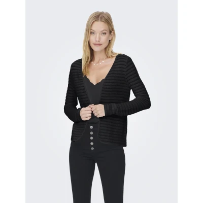 Abbildung von ONLY Onlcrystal Strickjacke, Damen, Größe: Large, Black