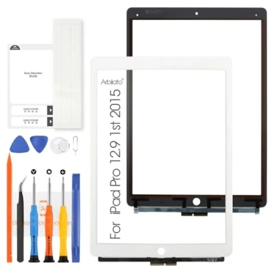 Abbildung von Arbilato Für iPad Pro 12.9 2015 1st 1 Touchscreen Ersatz A1652 A1584 Digitizer Sensor mit Reparatursets (kein LCD) (weiß)