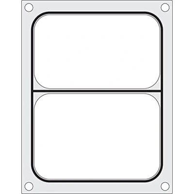 Abbildung von HENDI Matrize für Versiegelungsmaschine 330005, Schwarze Silikondichtung, geeignet z.B. ein zweiteiliger Behälter von 227x178mm, Aluminium