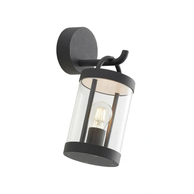 Abbildung von Lucande Außenwandleuchte Cassian, 30 cm, anthrazit, IP54