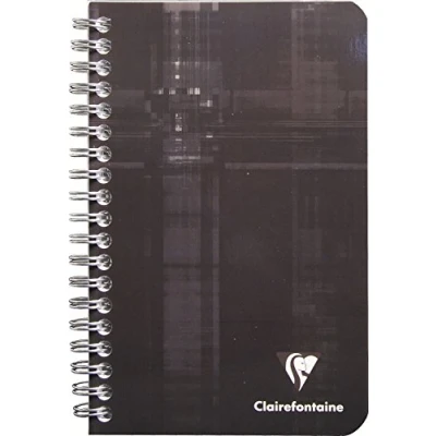 Abbildung von Clairefontaine 68600C Spiralheft / Notizbuch mit Doppelspirale 11x17cm, 90 Blatt 90g, blanko, farbig sortiert, 1 Stück