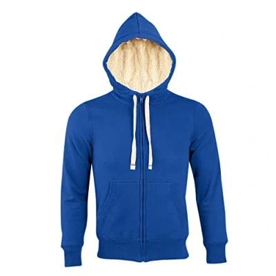 Abbildung von SOLS Sherpa Unisex Sweatshirt mit Kapuze und Reißverschluss (Königsblau)