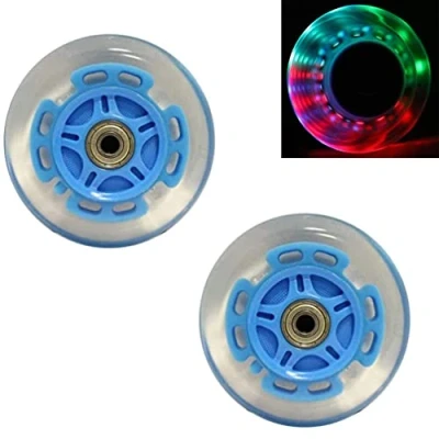 Abbildung von 2 Stück 80mm LED Scooter Wheels Ersatzräder mit ABEC 9 Lagern, Ersatz für Kick/Razor Scooter,A