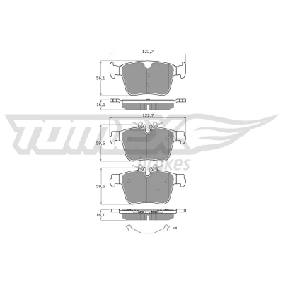 Abbildung von Bremsbelagsatz, Scheibenbremse TOMEX Brakes TX 60 40