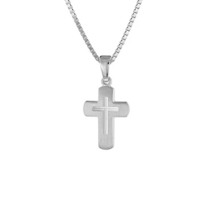 Abbildung von trendor 48887 Kinder Anhänger Kreuz mit Kette 925 Silber