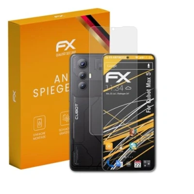 Abbildung von atFoliX Panzerfolie kompatibel mit Cubot Max 5 Schutzfolie, entspiegelnde und stoßdämpfende FX Folie (3X)