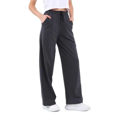 Abbildung von COMEOR Jogginghose Damen Sporthose Lang Baumwolle Traininghose Lockere Sweatpants mit elastischem Bund und geradem Bein (Dunkelgrau XS)